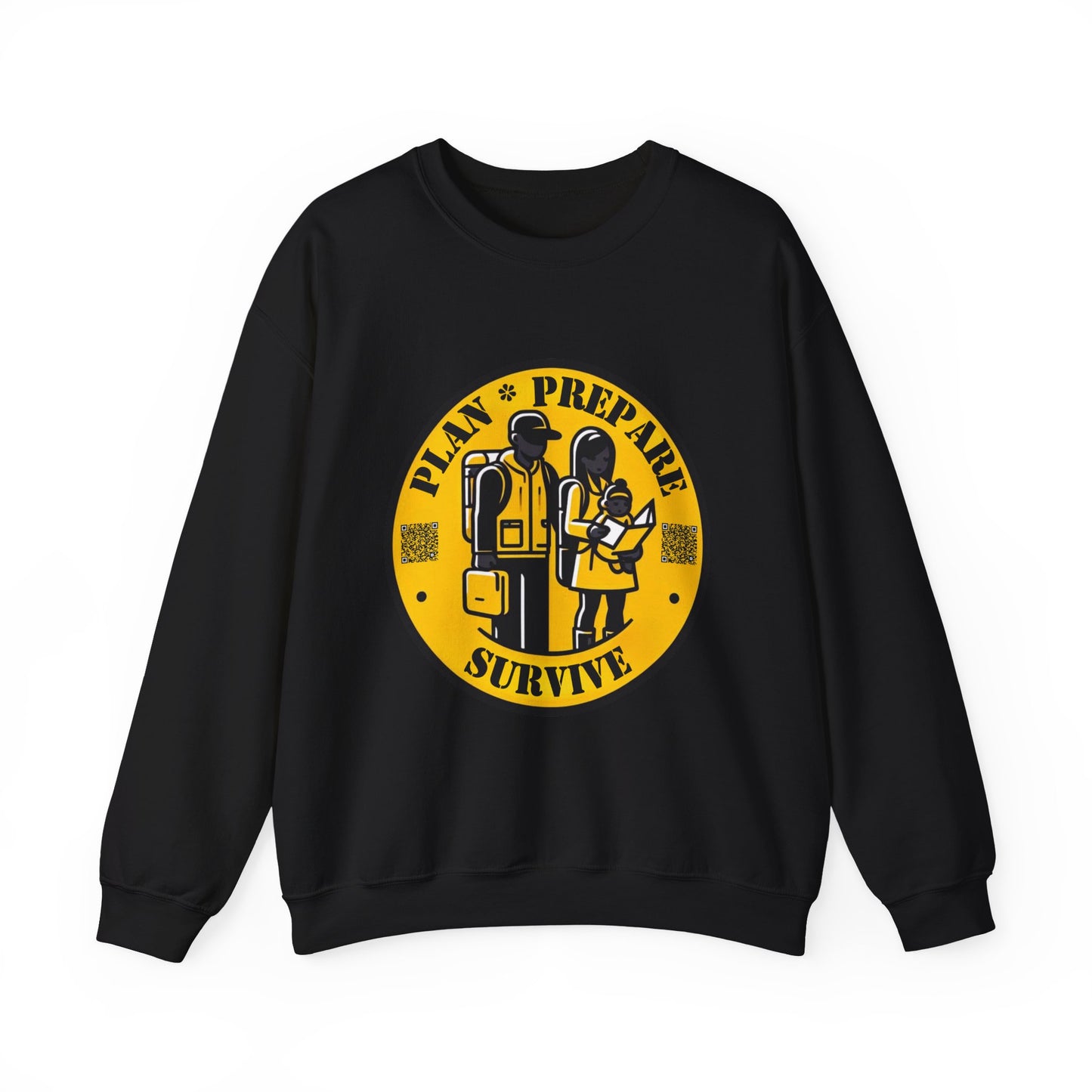 Plan, Prepare, Survive Crewneck Sweatshirt - Cozy Gift, Outdoor Adventure Wear, Survivalist Apparel, Unisex Layering, Prepper Hoodie