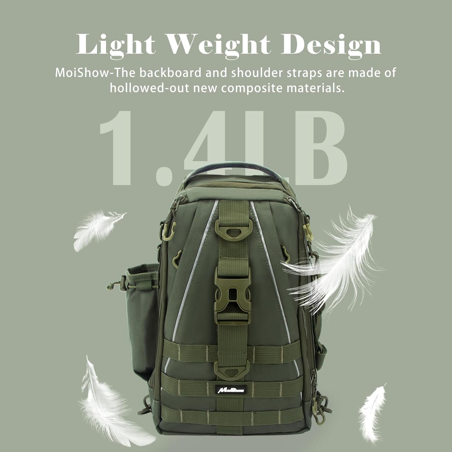 Fishing Backpack Tackle Bag, Fishing Tackle Backpack with Rod Holder