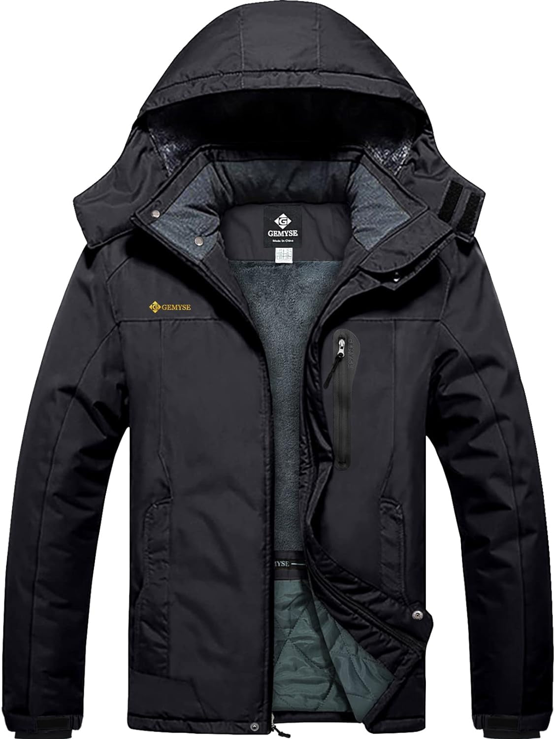Men'S Ski Snow Jacket Warm Winter Waterproof Coat Snowboard Rain Jacket Hooded Windproof Windbreaker