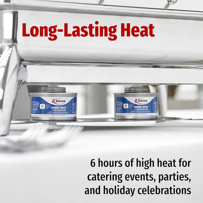 Fuel Cans - 6-Hour Burn, (6-Pack) Chafing Dish Fuel Can Burners for Food Warmer, Resealable Twist Chafer Fuel Canned Heat, Handy Wick