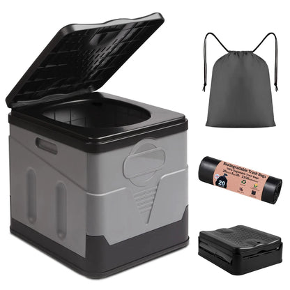 Portable Folding Toilet Collapsible Anti-Odor Storage Box Car Toilet Adult Self-Driving Travel Emergency Toilet