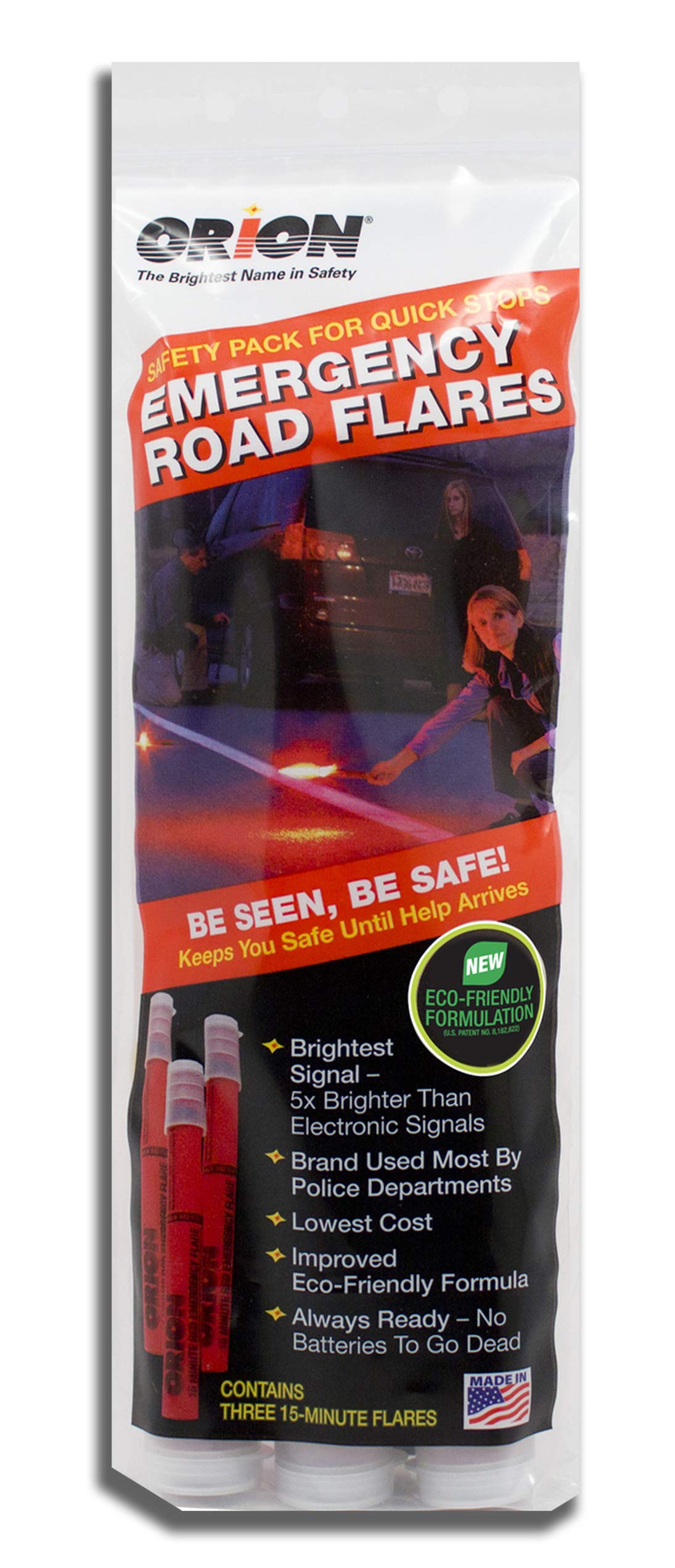 Orion Products 3153-08 3-15 Minute Road Flares (1 Pack of 3 Flares)- Model # 3153-08