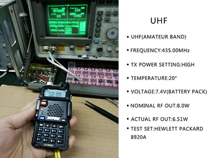 Ham Radio Upgrade UV-5R 8W Multi Band Handheld Long Range Walkie Talkies with Earpiece