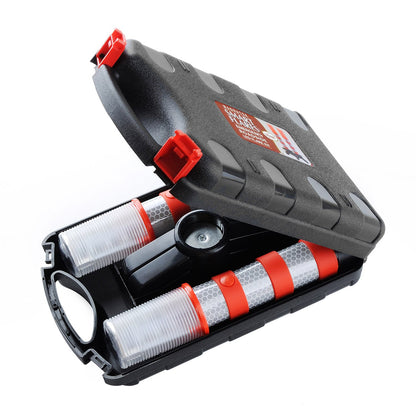 Led Road Flares Emergency Lights 2 Pack - Emergency Roadside Lights with Magnetic Base and Stand for Car Marine Vehicles Trucks - Comes in Solid Storage Case - Beacon Safety Strobe Light Warning Alert