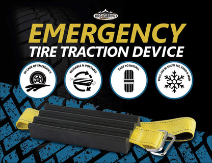 Emergency tire traction device 