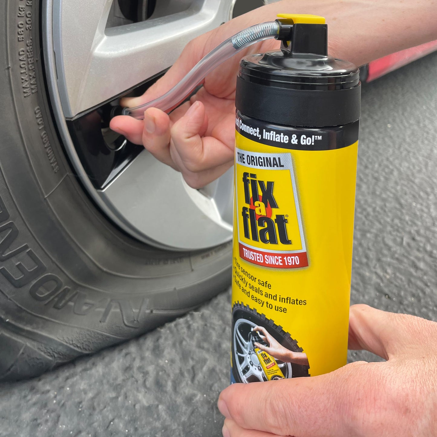 Fix-a-Flat S60420 Aerosol Emergency Flat Tire Repair and Inflator, For Standard Tires, Universal Fit for all Cars, 16 oz. (Pack of 1)
