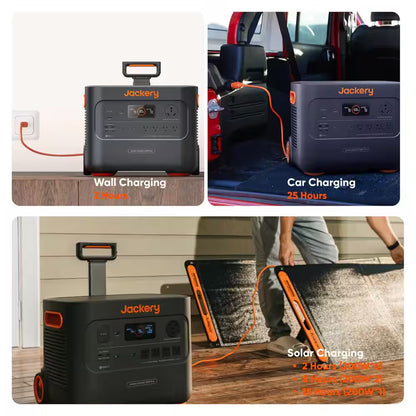 3000W Output/6000W Peak Portable Solar Power Station Explorer 2000 plus Push Start Battery Generator for Outdoors Home