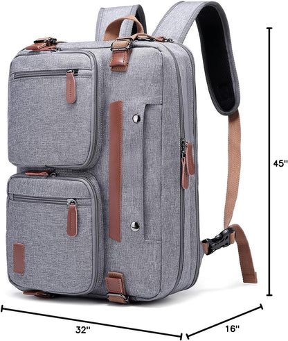3 in 1 Laptop Bag for Men, 17.3 Inch Work Bags for Men, Laptop Backpack, Briefcases, Messenger Bag, Computer Bags for Laptops for Men Women, Black