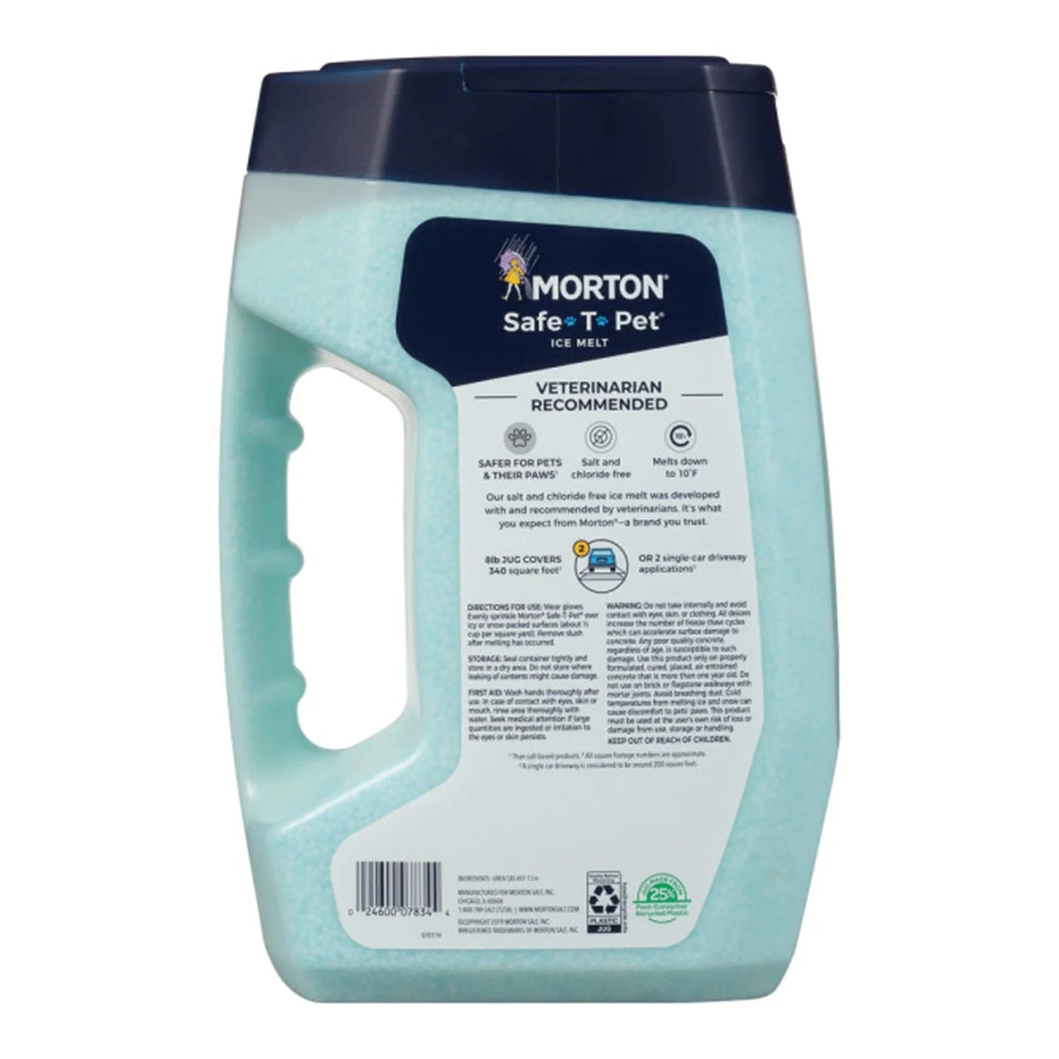 Morton Safe-T-Pet Salt and Chloride Free Snow and Ice Melt, 8 Pound Jug