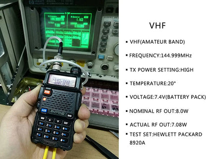 Ham Radio Upgrade UV-5R 8W Multi Band Handheld Long Range Walkie Talkies with Earpiece