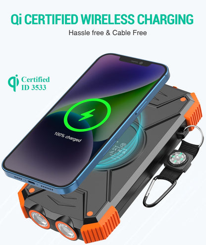 BLAVOR Solar Charger Power Bank 10,000Mah, Portable Wireless Charger, 20W Fas...