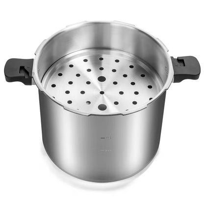 Premium 22 Qt. Silver Aluminum Dishwasher Safe Induction Compatible Stovetop Pressure Cookers with Built-In Gauge