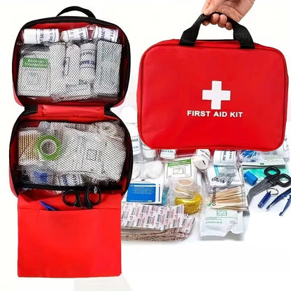 First Aid Kit, Multi-Purpose Emergency Medical Supplies Portable Medical Bag, for Outdoor Hiking, Camping and More Rescue