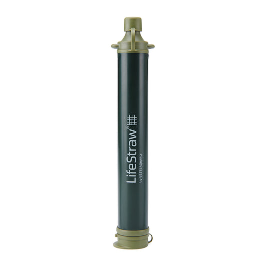 LifeStraw Personal Water Filter, green, single pack.